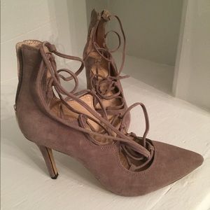 Vince Camuto suede lace-up heels size 6